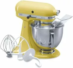 KitchenAid 5-Quart Artisan Tilt-Head Stand Mixer | Majestic Yellow -Frying, Grilling & Cooking Shop ksm150psmy kitchenaid majestic yellow artisan mixer popup