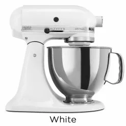 KitchenAid 5-Quart Artisan Tilt-Head Stand Mixers | Multiple Colors Available -Frying, Grilling & Cooking Shop ksm150pswh white