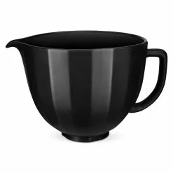 KitchenAid 5-Quart Black Shell Patterned Ceramic Bowl | Fits 4.5-Quart & 5-Quart KitchenAid Tilt-Head Stand Mixers -Frying, Grilling & Cooking Shop ksm2cb5pbs 3