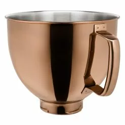 KitchenAid 5-Quart Radiant Copper Stainless Steel Metallic Bowl + Flex Edge Beater | Fits 4.5-Quart & 5-Quart KitchenAid Tilt-Head Stand Mixers -Frying, Grilling & Cooking Shop ksm5ssbrc 3 1