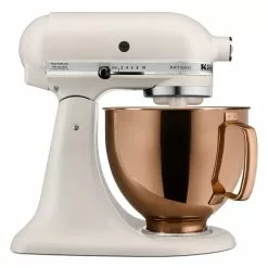KitchenAid 5-Quart Radiant Copper Stainless Steel Metallic Bowl + Flex Edge Beater | Fits 4.5-Quart & 5-Quart KitchenAid Tilt-Head Stand Mixers -Frying, Grilling & Cooking Shop ksm5ssbrc 4 1