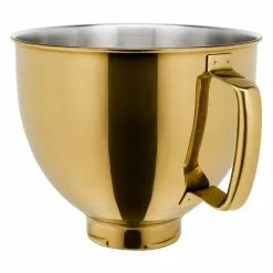 KitchenAid 5-Quart Radiant Gold Stainless Steel Metallic Bowl + Flex Edge Beater | Fits 4.5-Quart & 5-Quart KitchenAid Tilt-Head Stand Mixers 12 KitchenAid 5-Quart Radiant Gold Stainless Steel Metallic Bowl + Flex Edge Beater | Fits 4.5-Quart & 5-Quart KitchenAid Tilt-Head Stand Mixers -Frying, Grilling & Cooking Shop ksm5ssbrg 3 1