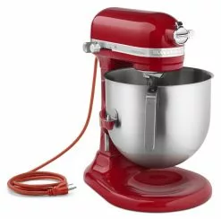 KitchenAid Commercial 8-Quart Stand Mixer | Empire Red -Frying, Grilling & Cooking Shop ksm8990er empire red commercial mixer kitchenaid 2