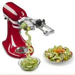 KitchenAid Spiralizer Attachment + Angel Hair & Thin Slice Blade Spiralizer Accessories -Frying, Grilling & Cooking Shop ksmapc1ap mixer attachments spiralizer angel hair and thin slice blades
