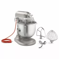 KitchenAid Commercial 8-Quart Bowl-Lift Stand Mixer With Bowl Guard | Nickel Pearl