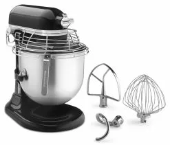 KitchenAid Commercial 8-Quart Bowl-Lift Stand Mixer With Bowl Guard | Onyx Black -Frying, Grilling & Cooking Shop ksmc895ob kitchenaid commercial mixer black 1