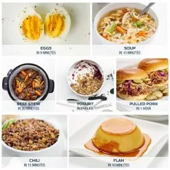 Zavor LUX™ LCD Multi-Cooker (Black) | 6 Qt. -Frying, Grilling & Cooking Shop lux lcd food info 2