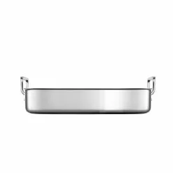 Le Creuset Stainless Steel Roasting Pan With Nonstick Rack -Frying, Grilling & Cooking Shop rs7926 small pan profile