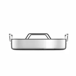 Le Creuset Stainless Steel Roasting Pan With Nonstick Rack -Frying, Grilling & Cooking Shop rs7927 small pan profile rack