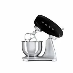 SMEG 5 Qt. Tilt-Head Stand Mixer | Black -Frying, Grilling & Cooking Shop smf01blus black retro stand mixer by smeg 1