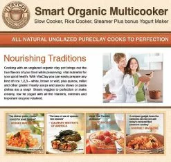 VitaClay Smart Organic Multicooker & Clay Insert - Oval, 8 Cup Dry / 4.2-Quart -Frying, Grilling & Cooking Shop vita clay multicooker both