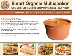 VitaClay Smart Organic Multicooker & Clay Insert - Oval, 8 Cup Dry / 4.2-Quart -Frying, Grilling & Cooking Shop vitaclay multicooker clayconstruct