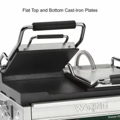 Waring Commercial Flat Surface Ottimo Panini Maker -Frying, Grilling & Cooking Shop wfg300 waring flat grill inset2