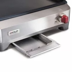 Wolf Gourmet Precision Griddle With Lid - Red Knobs -Frying, Grilling & Cooking Shop wggr100s drip tray
